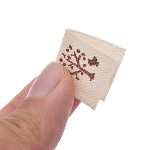 50Pcs Handmade Labels Tags Cotton Fabric Clothing Sewing Craft Accessories DIY - Picture 7 of 15
