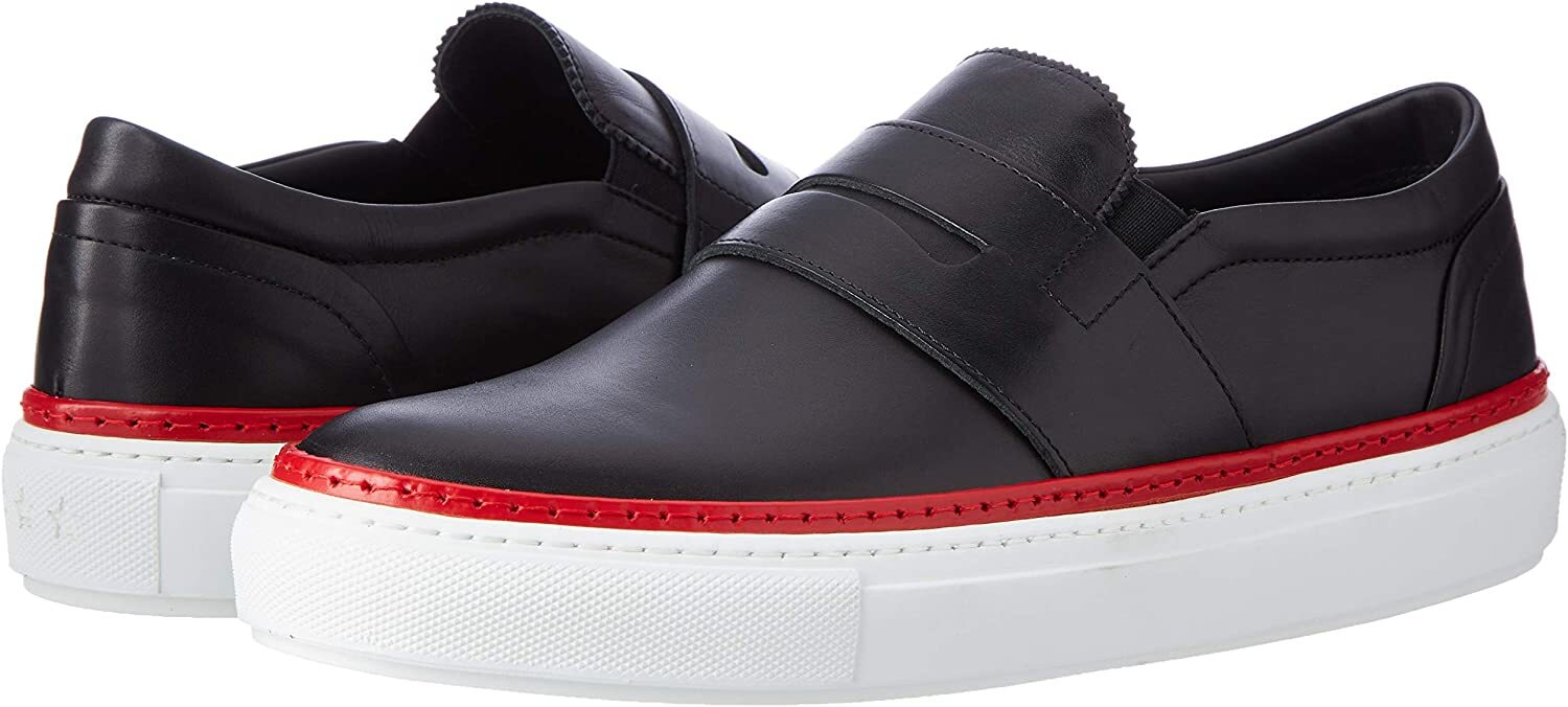 PANTOFOLA D’ORO Mocassino da ginnastica PANTOFOLA D'ORO St.Michel uomo UK9 EU43 nero rosso bianco pelle