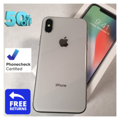 Apple iPhone X 64GB 256GB Silver Space Gray Unlocked Verizon At&t Smartphone