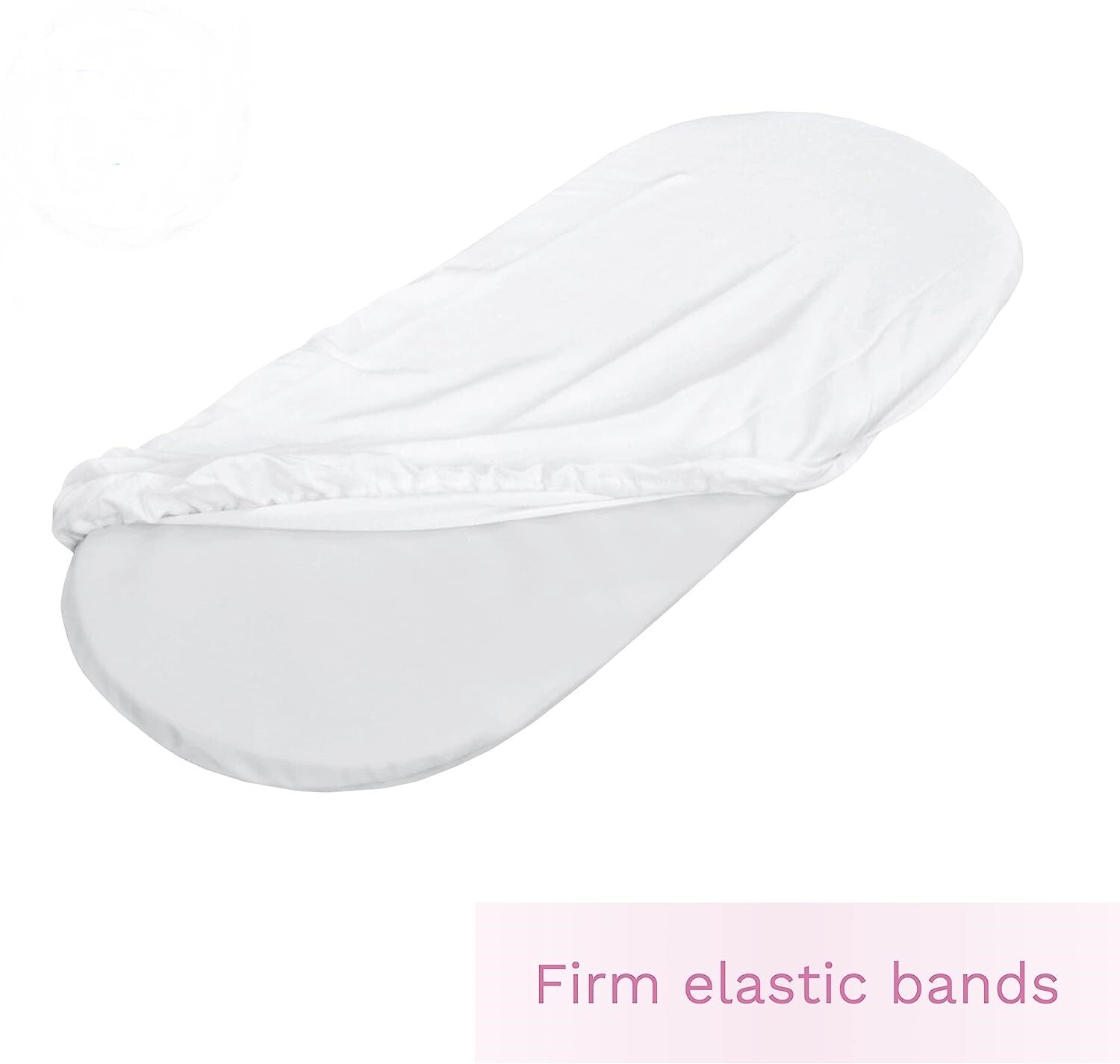 Mothercare Fitted Terry Sheet Waterproof For Moses Basket / Pram White
