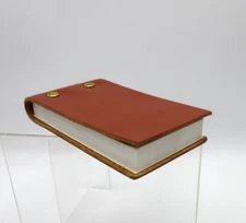 Flip Pad Note Pad Leather Cover 3x5 Refillable 142 Lined Pages Terracotta Smooth