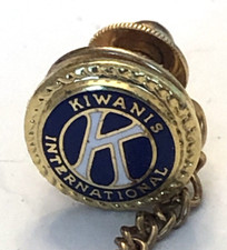 Kiwanis Key Club International Enamel Gold Tone Student Lapel Hat Tie Pin