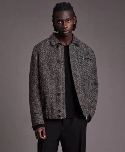 ALLSAINTS  Bartley Wool Blend Jacket Size Large GENUINE RRP £299 #R