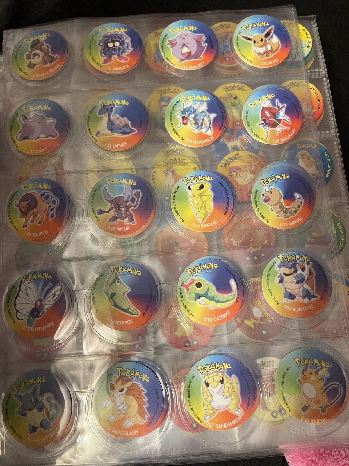 TAZOS POKEMON 4 SINNOH Complete Set 109/109 PERU 2019 Taps Pogs Flips