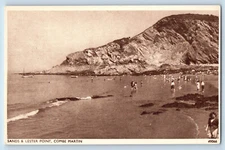 Devon England Postcard Sands & Lester Point Combe Martin c1930's Vintage