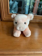 AURORA World Plush Pink Pig Baby Hog Piglet Stuffed Animal Beanie 7" EXCELLENT