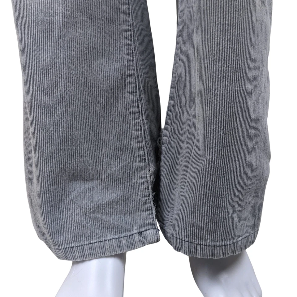 Parte inferior acampanada pierna recta algodón pana vintage junior asfalto azul talla 7 Foto 2 de 4