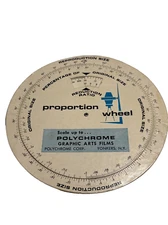 Artist Drafting Proportion Reel Slide Rule Polychrom Graphic Arts