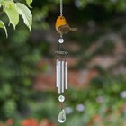 Robin Windchime Decorative Bird Wind Chime Garden UV Weather Resistant Deco