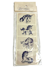 VTG NOS 1980 Original FANSTY Drawing LIMITED SEALS F.J BUHNER N.Y. UNICORN RARE