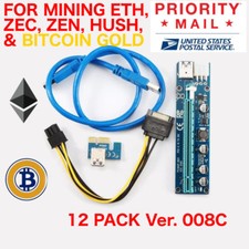12 X VER008C GPU Riser PCI-E Adapter 6 pin PCI Express Slot 1X to 16X Mining