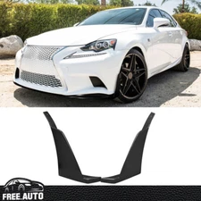 JDM Style Front Bumper Lip Splitter Corner Winglets Fits 14-16 Lexus IS F Sport