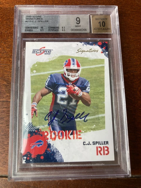 2010 Score C J Spiller BGS 9 Mint 10 Auto Rookie Autograph