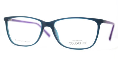 Brille Original Colorline frames2change Eckig Vollrand Lavanda Blau 53 15 138