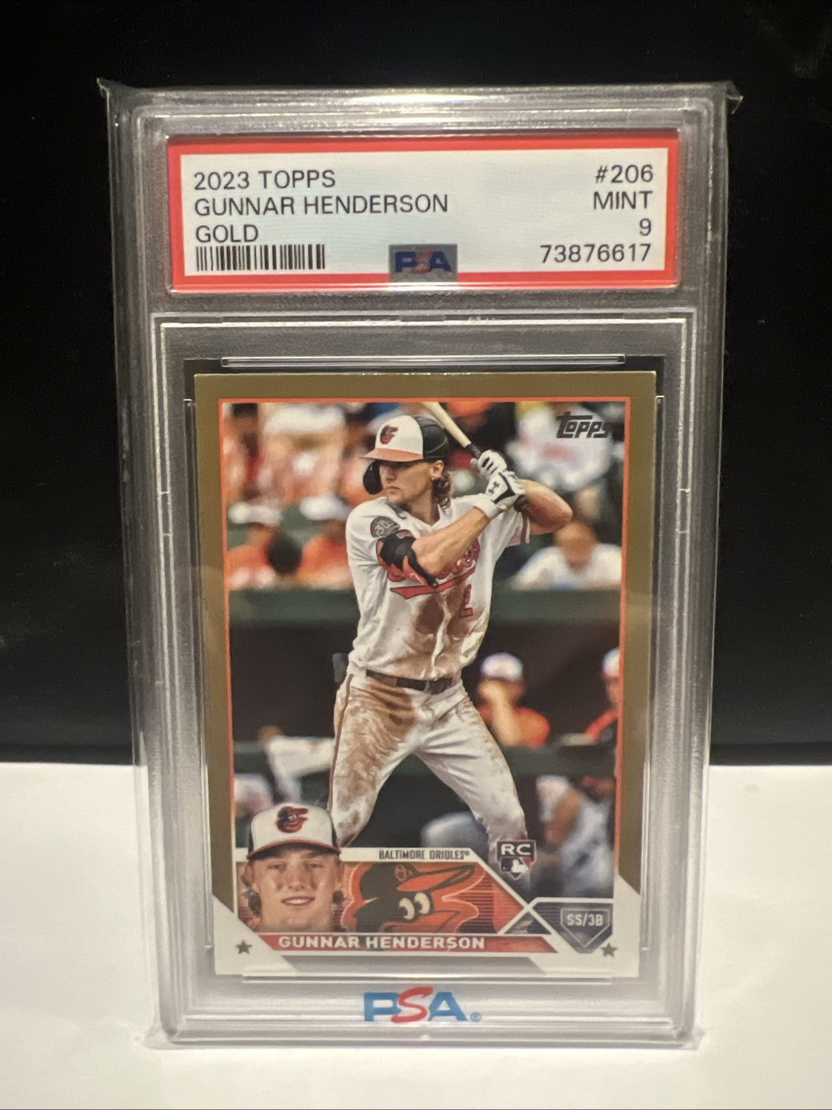 2023 Topps Baseball Gunnar Henderson #206 Rookie RC Gold /2023 PSA 9