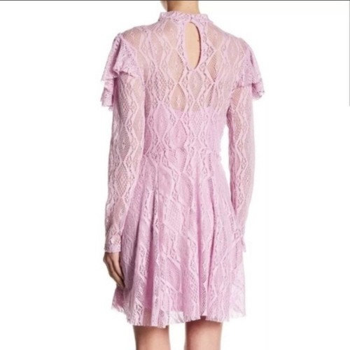 NWT Free people rock Candy lace ruffle dress Sz S wisteria purple pink - Picture 2 of 7