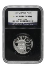 2007 1/2 oz Platinum United States American Platinum Eagle NGC PF-70 UC 2798.00 per troy oz