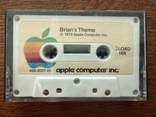 Vintage Apple II Cassette Tape Brians Theme P...