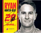 2015 -  IRL Hand Signed (Autographed) Hero Card -Ryan Hunter-Reay - 8"x10"