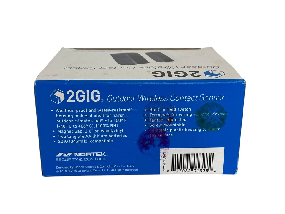 2GIG Outdoor Wireless Contact Sensor 2GIG-DW30-345 Pool Gate Door Security - Image 3 of 4