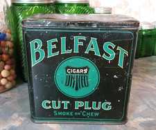 Vintage Belfast Cigars Tin Cut Plug Smoke or Chew United Cigar Stores Co.