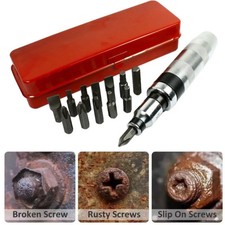 Heavy Duty 14 pc 1/2" Drive Impact Driver Set Screw Remover Tightener Reversible