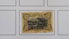 1894-1901 BELGIAN CONGO OLD PAGE WITH MINT HINGED AND USED - NICE CANCELLATION