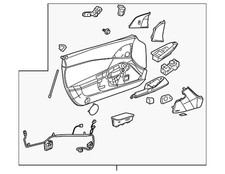 Genuine GM Ebony Front Passenger Side Door Trim 20813639