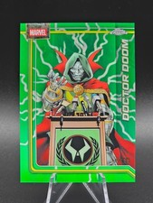 2026 Topps Chrome Marvel DOCTOR DOOM Green Lightning Refractor /99 #28