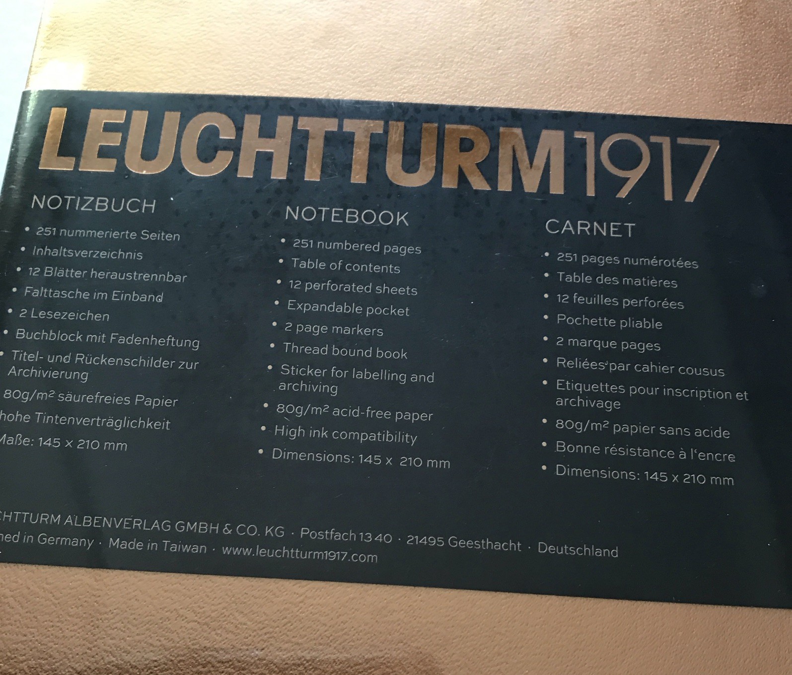 LEUCHTTURM1917 Notebook (A5) DOTTED- Copper Limited Ed-Sealed Leuchtturm