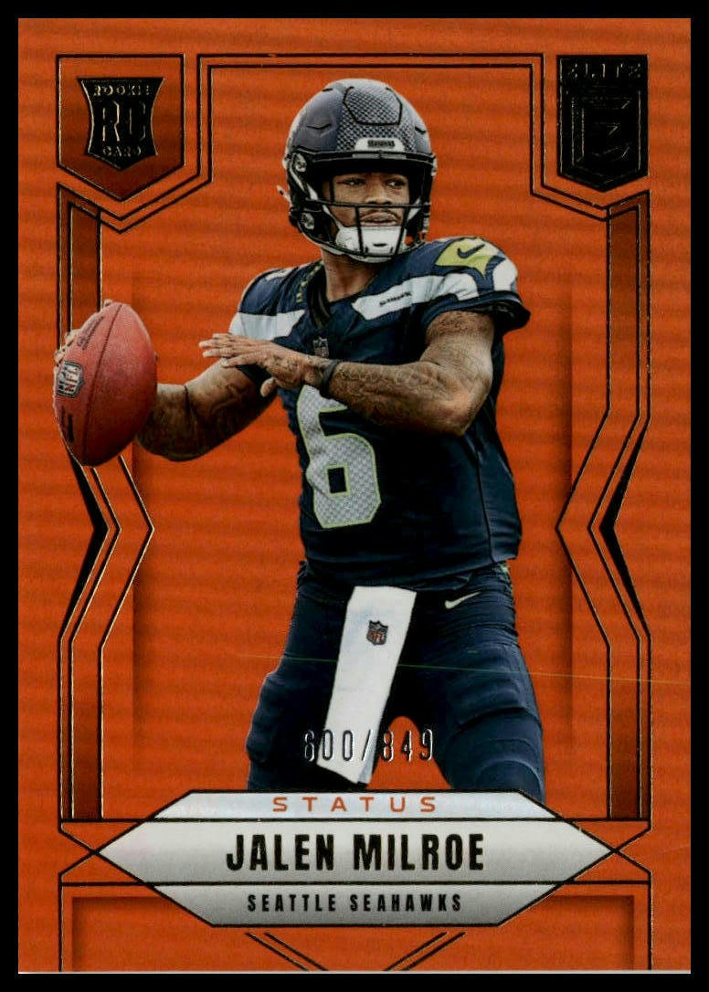 2025 Donruss Elite #131 Jalen Milroe Status Metallic Orange #/849