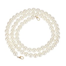 Imitation Pearl Purse Strap, 47" Handbag Chain with Lobster Clasp, 16mm