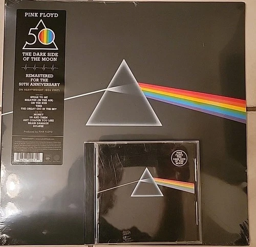 Pink Floyd Dark Side Of The Moon 50th Anniversary NEW Sealed Vinyl LP Bonus CD