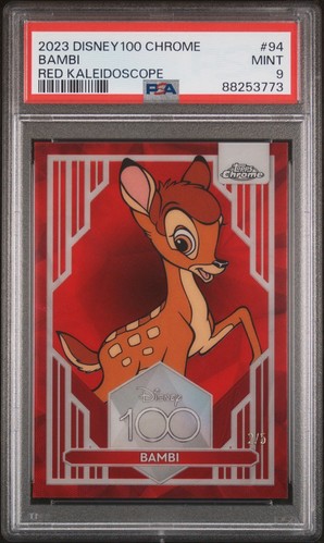 2023 Topps Disney Chrome 100 Bambi /5 PSA 9 #94 - Picture 3 of 3