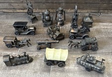 Lot of 14 Miniature Die Cast Metal Pencil Sharpeners Assorted Items Stagecoach