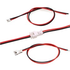 JST MX 1.25mm 2 Pin Connector, 20 PCS Male Plug and 20 PCS Female Socket, Mic...