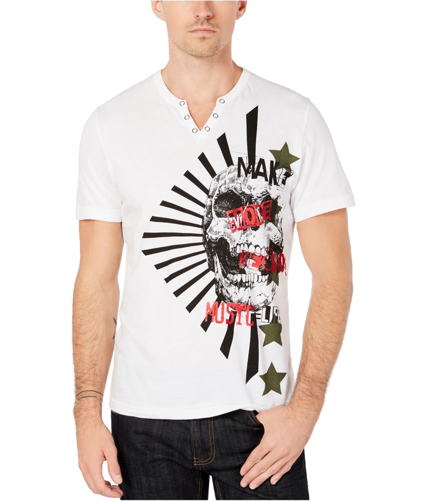 Мужская футболка INC с изображением черепа белый L 897190080785 3990₽