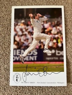 Signed Classic Cricket Card Iain O'Brien New Zealand Card No 395