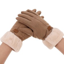 1 Pair Deerskin Gloves Women Warm Gloves Ladies Thermal Winter Fashion Gloves