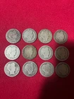 US Barber Half Dollars -  12 Coins   - Fine Silver - Fine Details - White Glove