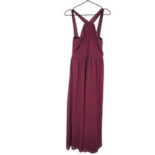Lulus Womens Sz L Maxi Length Formal Dress Sleeveless Burgundy Red