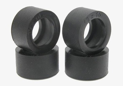 SCALEAUTO - RT Racing Rubber tires for Profile hubs.Ext. Diam: 19mm Width: 10mm.