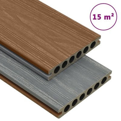 WPC Terrassendielen mit Zubehör Komplettbausatz Holz Diele Viele Größen vidaXL