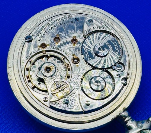 🔥Waltham Appleton Tracy RR Grade PREMIER MOVEMENT Private Label Pocket Watch🔥 - Picture 7 of 11