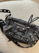 Balenciaga Black Small Studded Shoulder Bag Z...