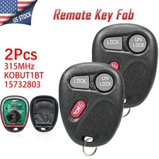 2 For 1999-2001 Chevrolet Silverado GMC Sierra 1500 2500 3500 Remote Car Key Fob