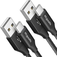 etguuds Long USB A to USB C Cable 10ft, 2-Pack Fast Charging Type C Charger Cord