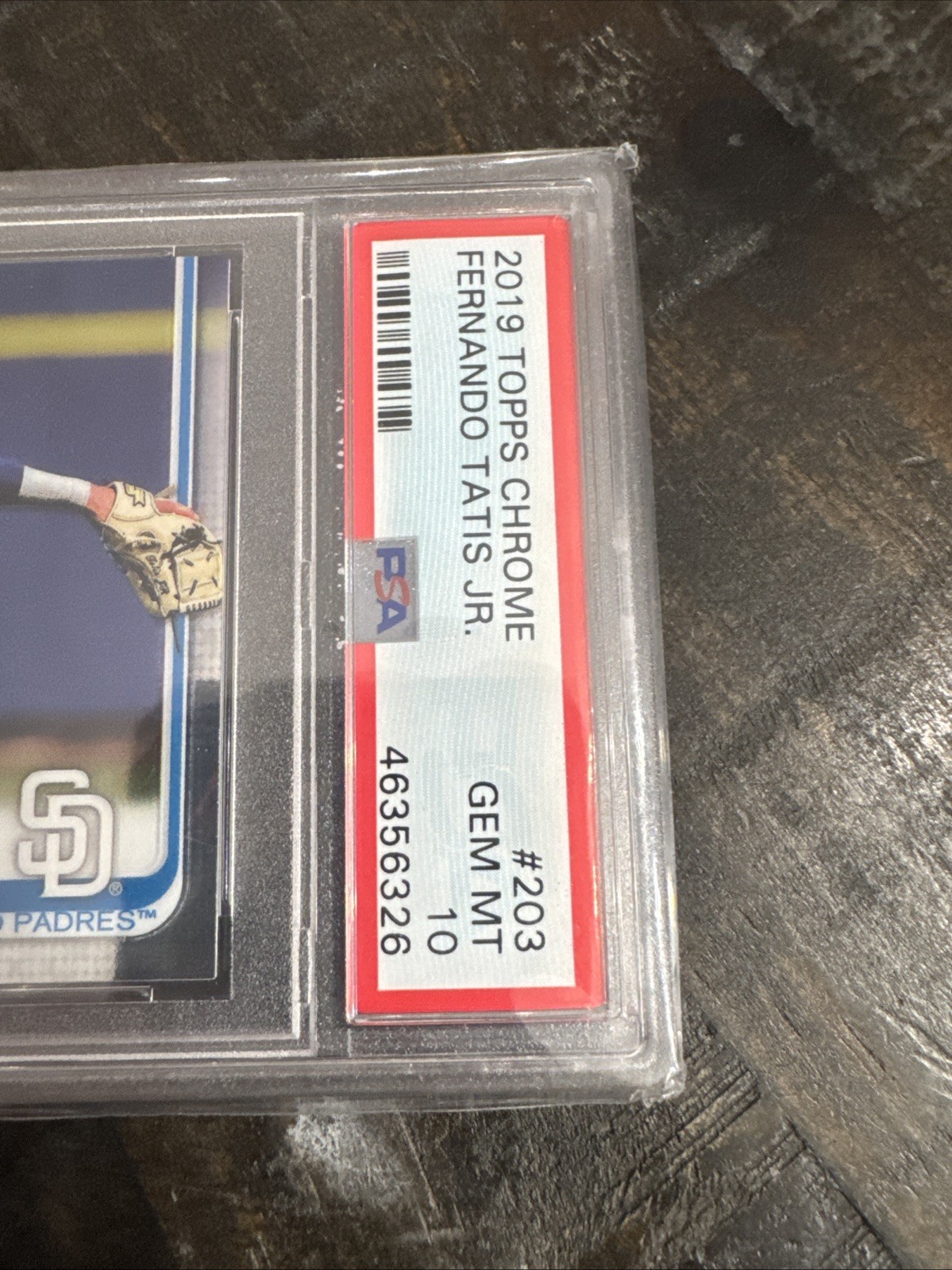2019 Topps Chrome Fernando Tatis Jr. Rookie PSA 10 view 3