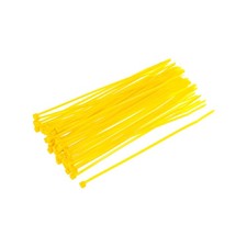 Cable Zip Ties 150mmx2.5mm Self-Locking Nylon Tie Wraps Yellow 100pcs