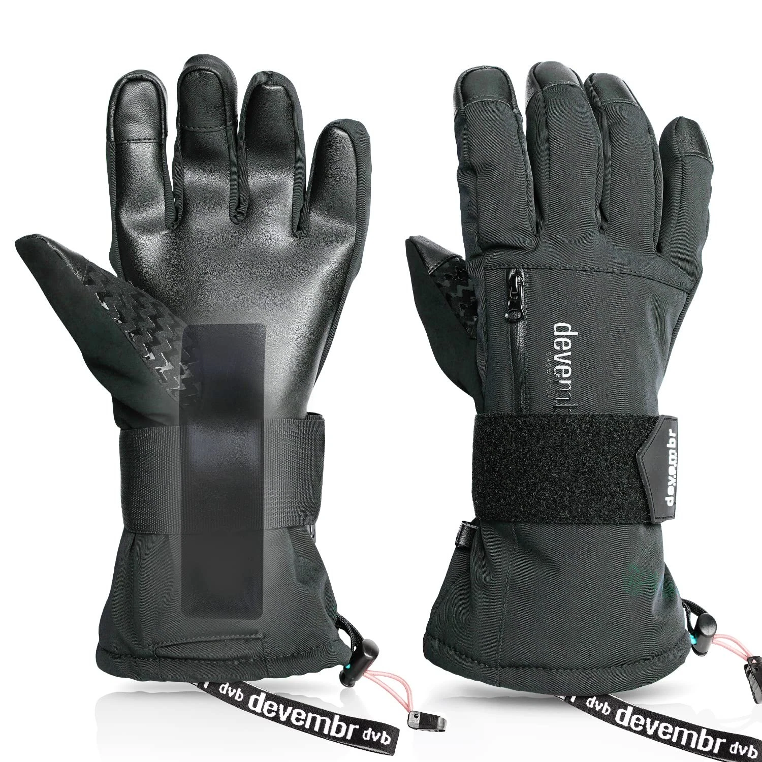 devembr Snowboarding Gloves with Wrist Guards, Ski Gloves Touchscreen, Snow